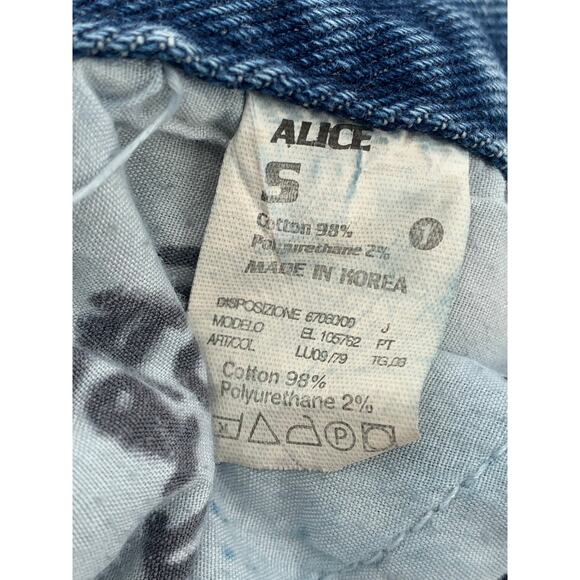 ALICE Women's Medium Blue Distressed Skinny Leg Regular-Fit Jeans SZ S(1) - Picture 8 of 10